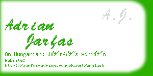 adrian jarfas business card